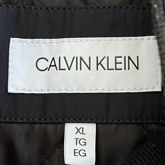 Calvin Klein Navy Blue Zip Up Jacket Men XL Classic Long Sleeve High Mock Neck - Picture 14 of 14